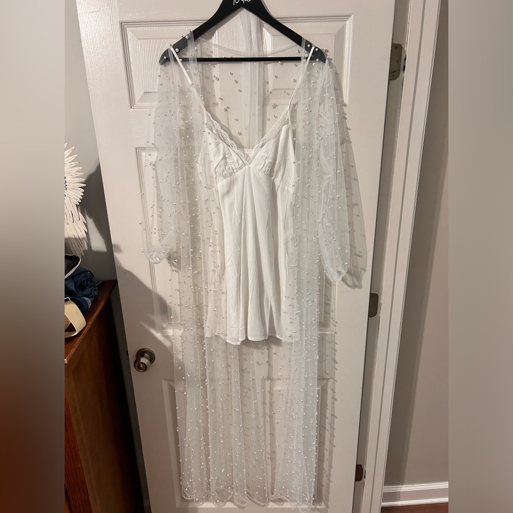 Pearl Bridal Robe and Slip
